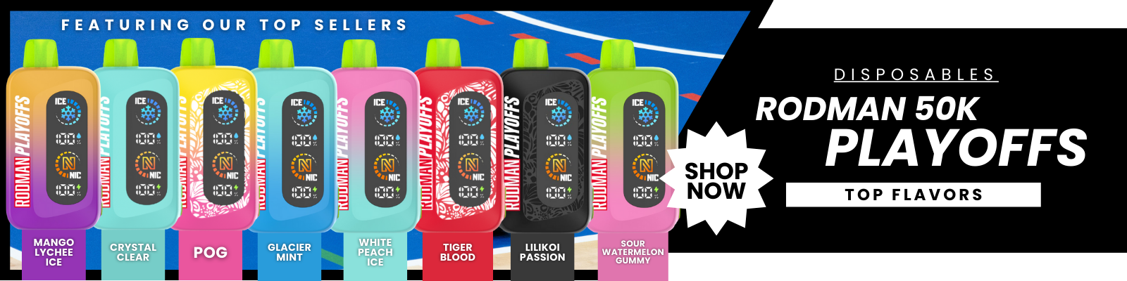 Rodman Playoffs 50000 Puffs Ice Nic Control Disposable