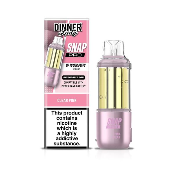 Dinner Lady DL35K Snap Pro Replacement Pod 5 Pack Clear Pink