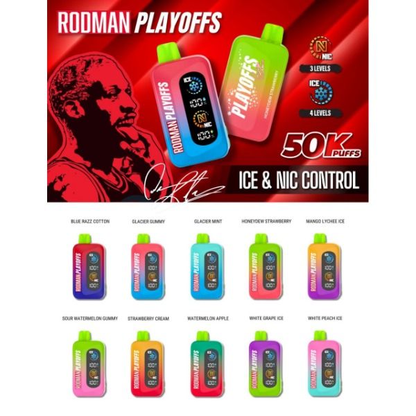 RODMAN Playoffs 50,000 Puffs Ice-Nic Control Disposable