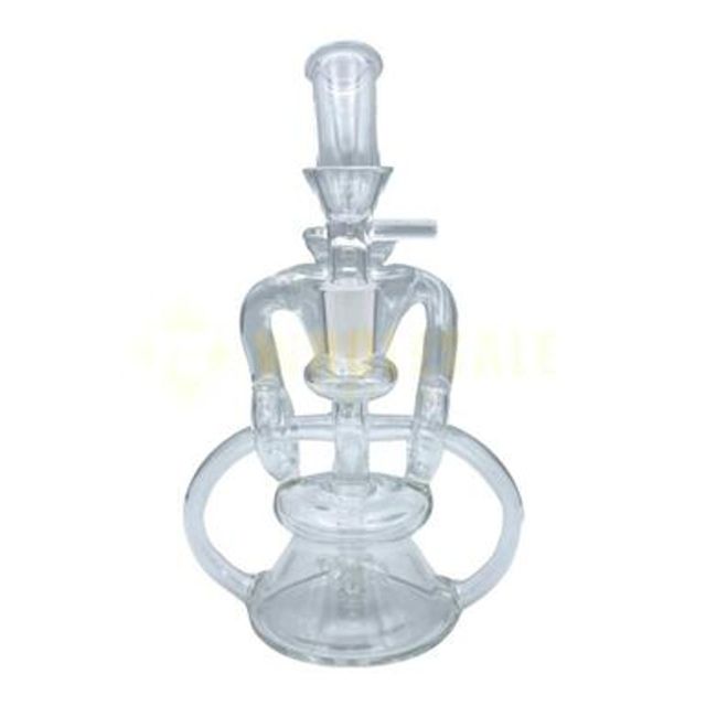 8.5" Clear Recycler Glass Water Pipe