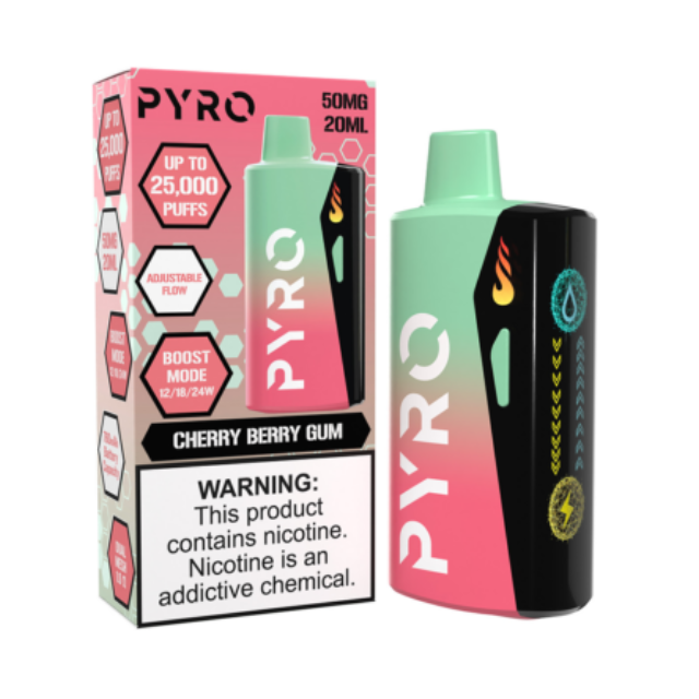 Pyro Boost Disposable 25000 Puffs 20mL Cherry Berry Gum