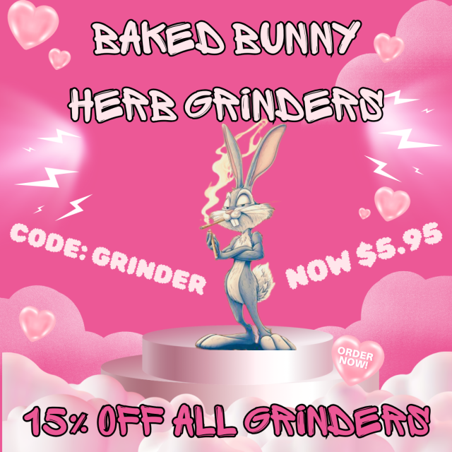 Baked Bunny 50mm Premium Zinc Alloy Herb Grinder