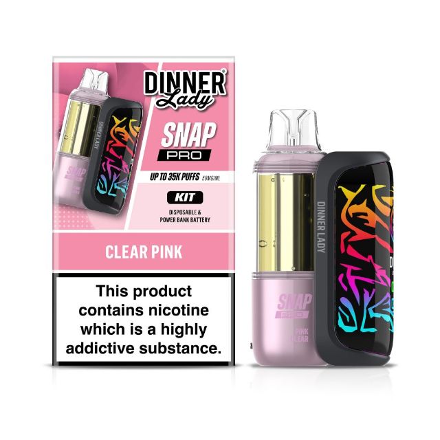 Dinner Lady DL35K Snap Pro Disposable Kit Clear Pink