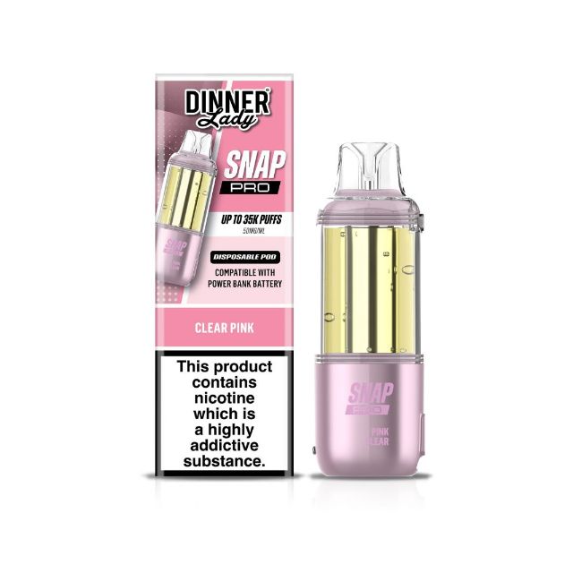 Dinner Lady DL35K Snap Pro Replacement Pod 5 Pack Clear Pink