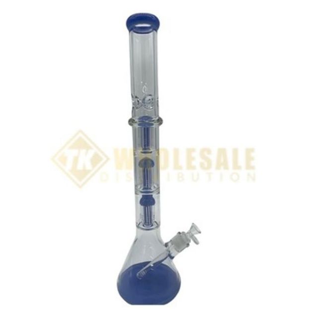 21" Tall Triple Stacked Percolator Glass Breaker Water Pipe