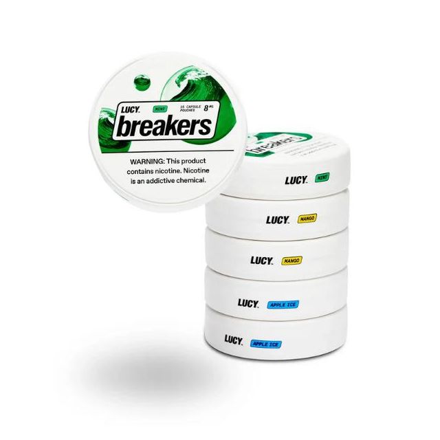Lucy Breakers Nicotine Capsule Pouches (15ct Can) (5-Can Pack)