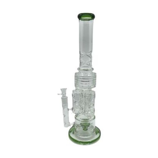 18.5" Tall Chamber Glass Water Pipe w/ Sprinkle Percolator