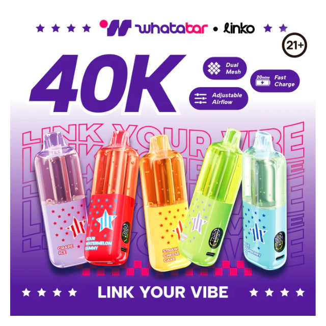 whatabar linko 40K Puff Disposable Device - 40,000 Puffs