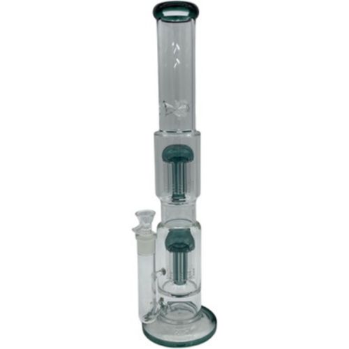 17.5 inch Straight Glass Water Pipe with Stacked Percolator