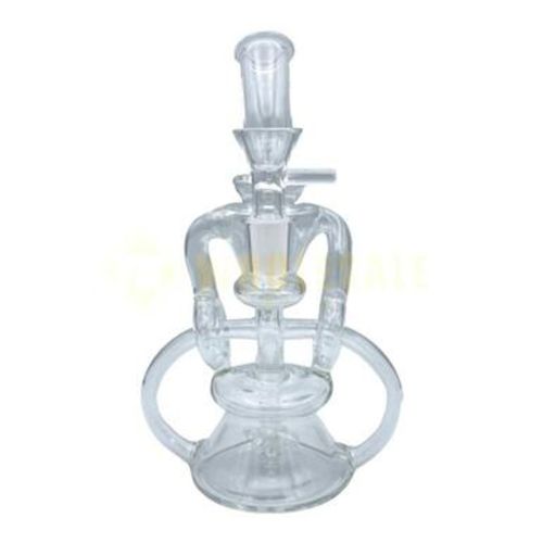 8.5" Clear Recycler Glass Water Pipe