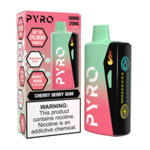 Pyro Boost Disposable 25000 Puffs 20mL Cherry Berry Gum