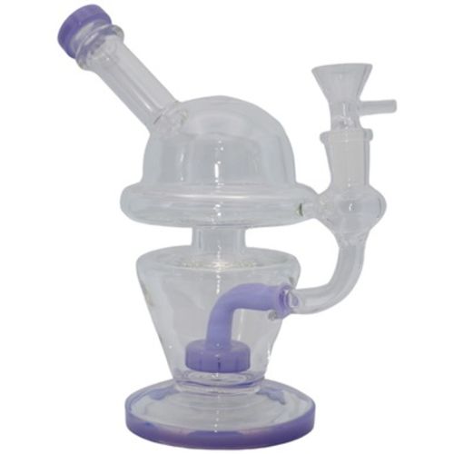 8" Glass Recycler Water Pipe/Dab Rig w/ Percolator