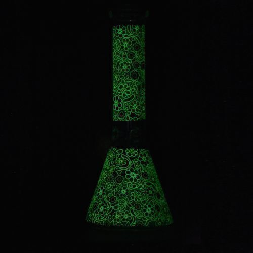 10" Moonflower Glow Bong
