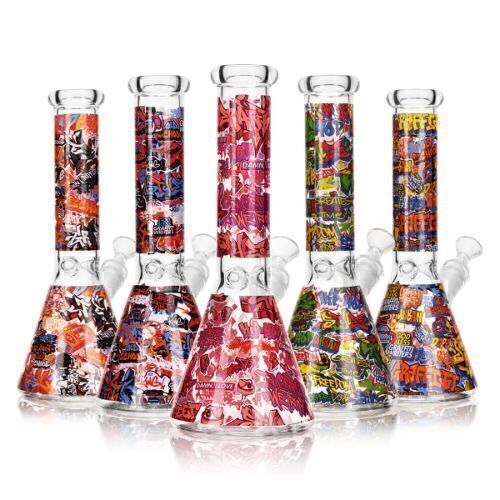 Street Art Wild Water Glass Bongs