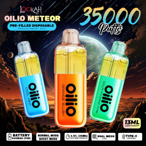 Lookah OiliO Meteor 35K Puff Disposable Replacement Pod Cartridge