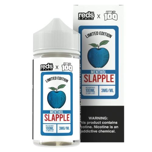 7Daze Reds Apple X Keep It 100 Slapple Menthol 100mL-3mg