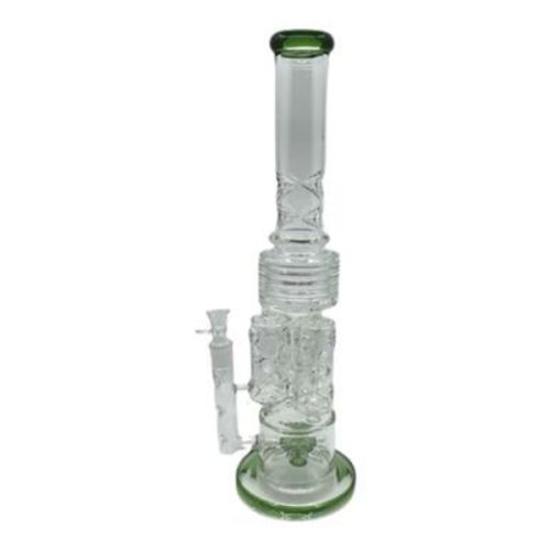 18.5" Tall Chamber Glass Water Pipe w/ Sprinkle Percolator
