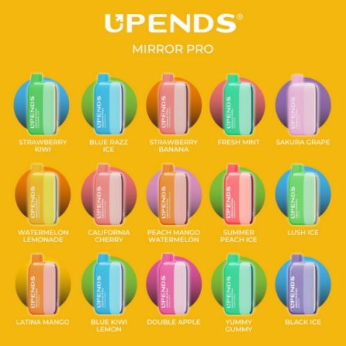 UPENDS Mirror Pro 12000 Puffs Recharge Vape Blue Razz Ice California Cherry Latina Mango