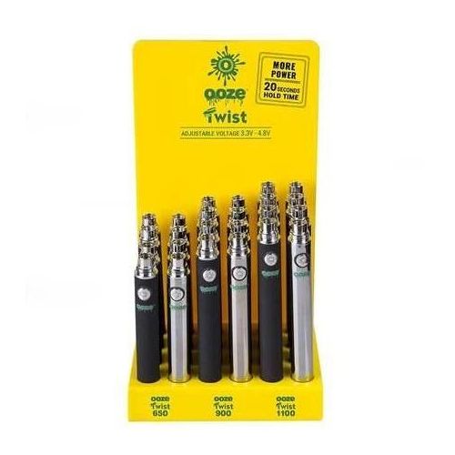 Ooze Twist Battery Display 24ct. Wholesale