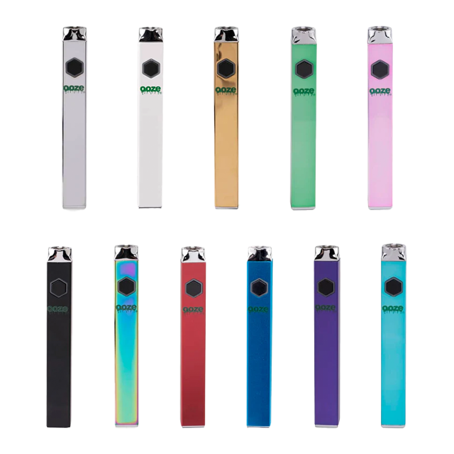 Ooze Quad Battery 500mAh battery with smart USB charger and 510 thread compatibility available in bulk and wholesale pricing