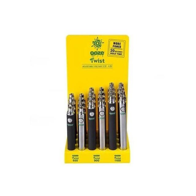 Ooze Twist Battery Display 24ct. Wholesale