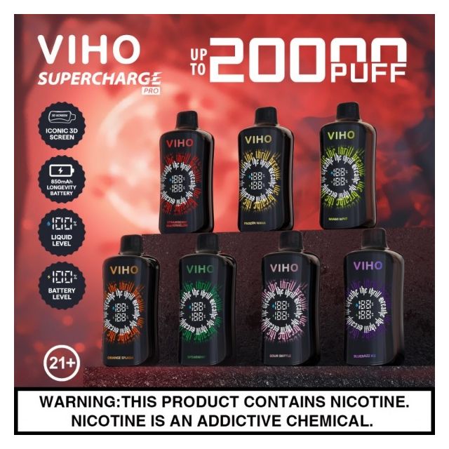 VIHO Supercharge Pro 20,000 Puffs Disposable